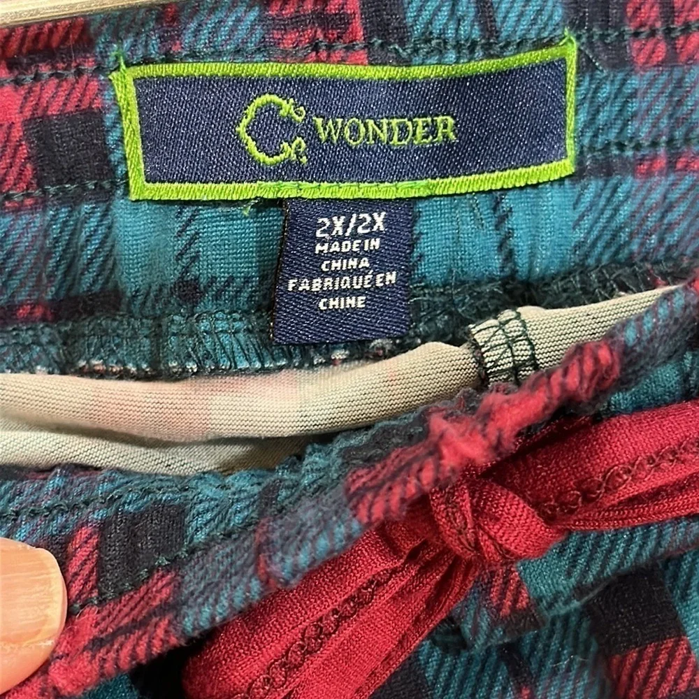 C. Wonder Softest Ever blue pink 2-Pc Pajamas Set Women’s Sz 2X